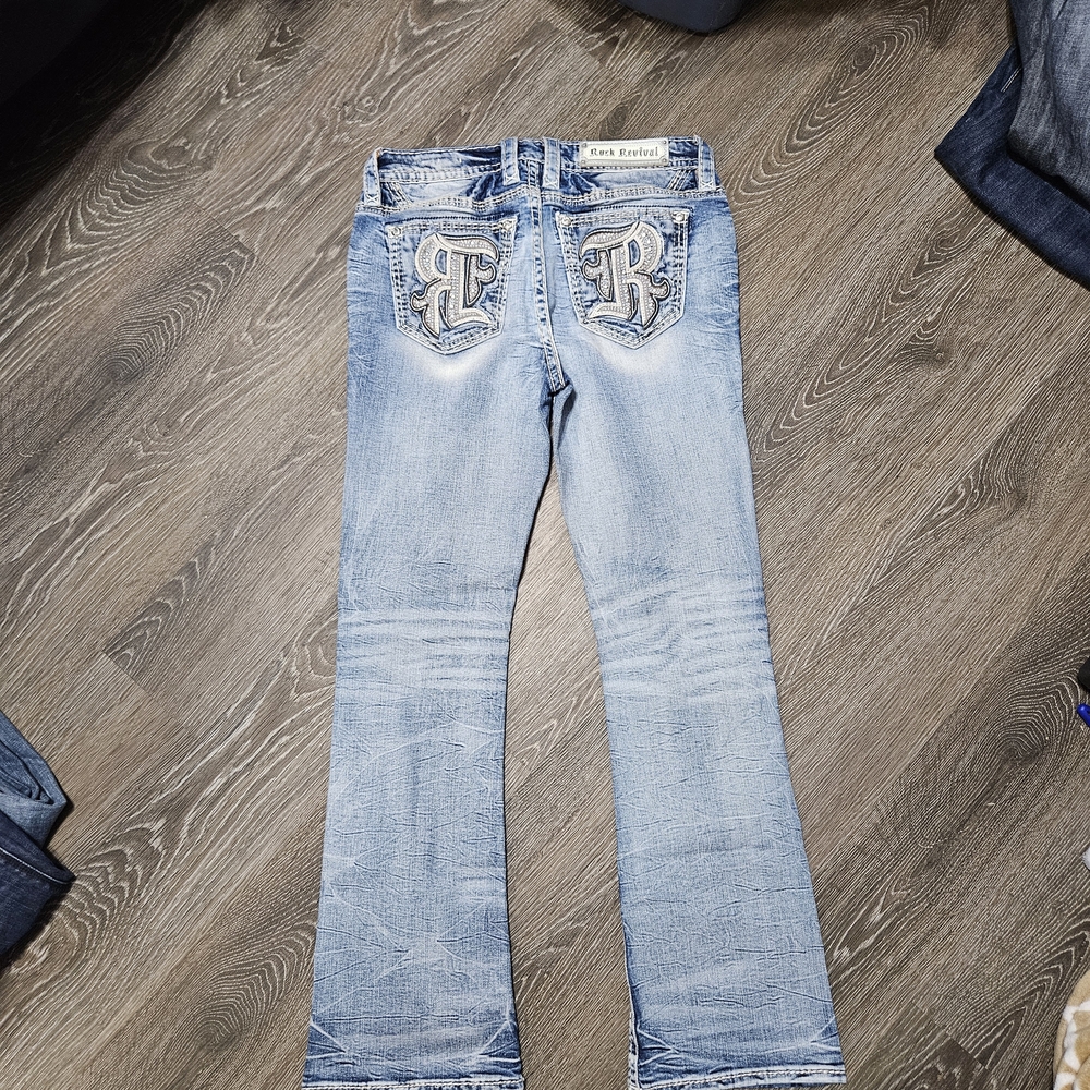 Rock Revival Light Wash Boot Cut Jeans - Picture 2 of 15